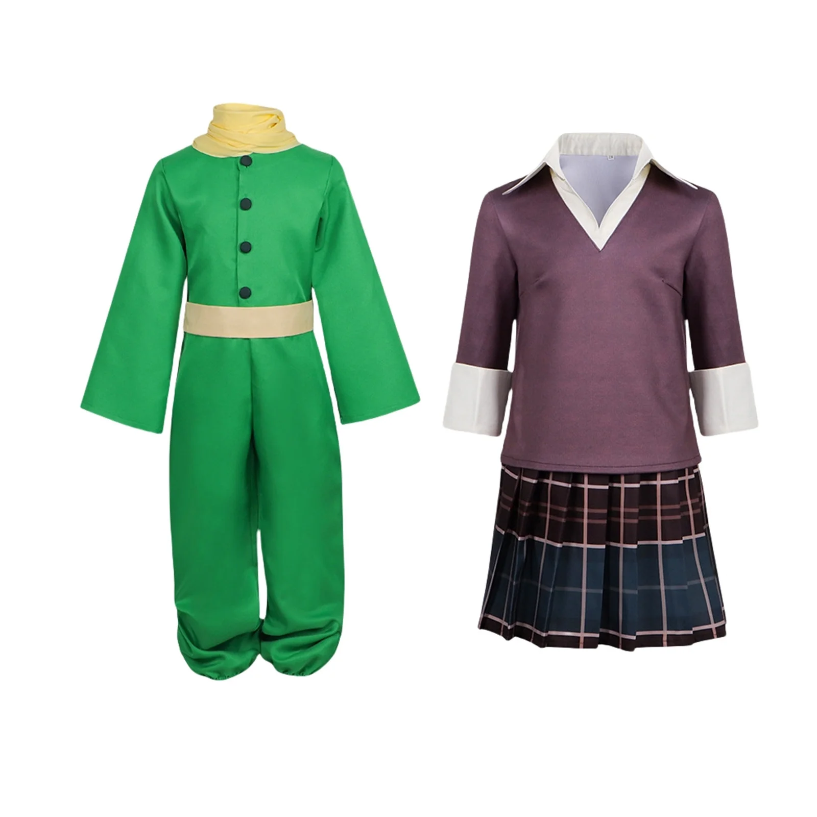 

Prince Kids Cosplay Costume Animated Child Green Jumpsuit Little Girl'S Dress Kid Stage Performance Costume Halloween Set