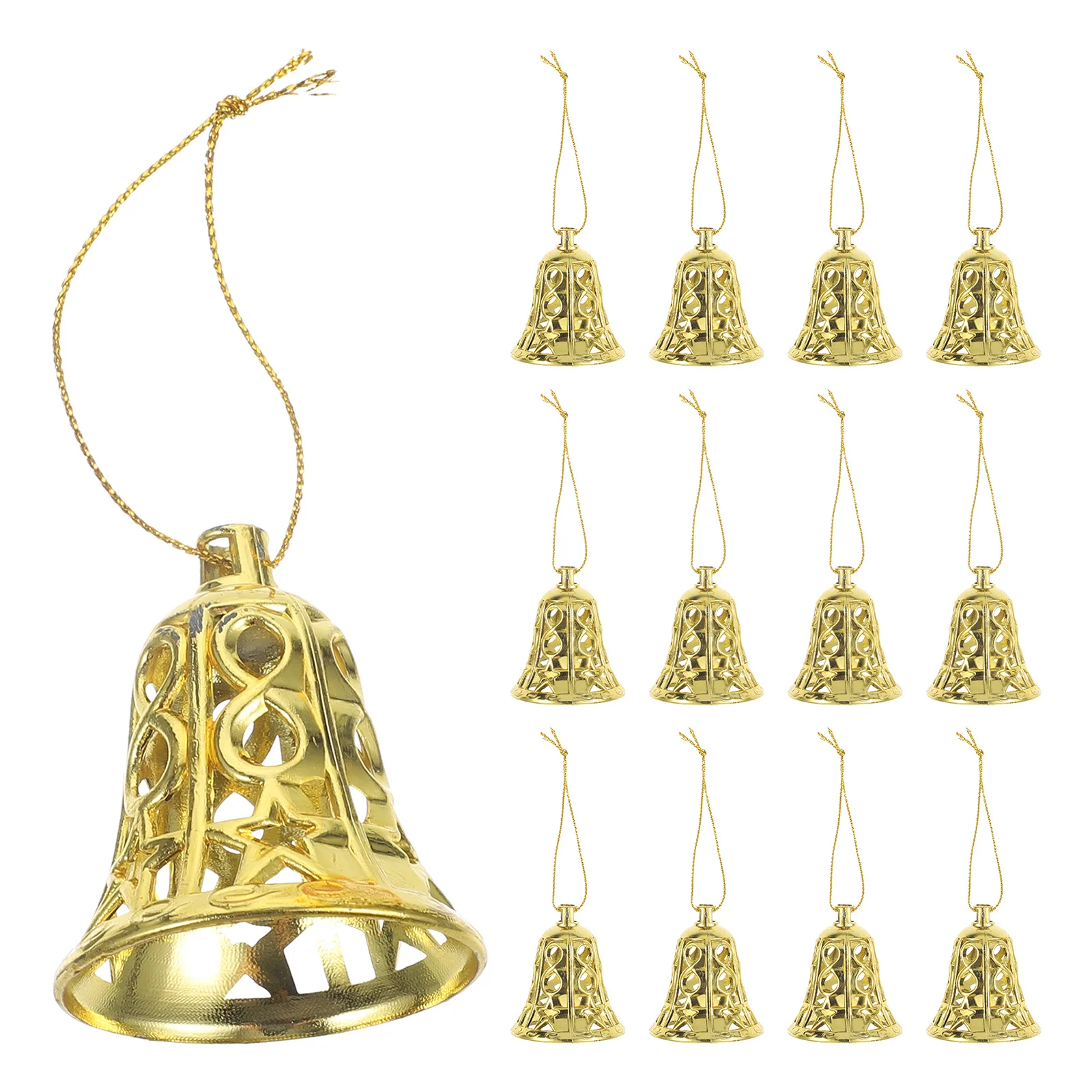

24Pcs Bell for Christmas Tree Golden Craft Bells Festive Holiday Pendant Decoration Home Garden Decor Christmas Ornament Bells