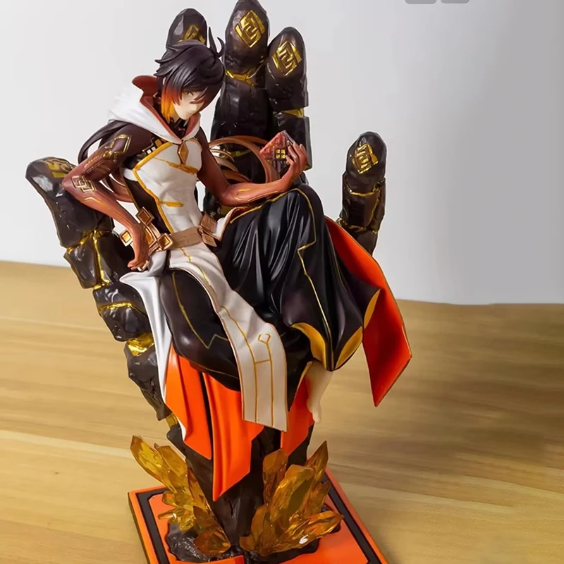 26 cm Genshin Impact Anime Figura Zhongli Action Figure Il mondo può andare Collezione in PVC Modello di gioco Ornamenti per bambole Giocattoli Ragazzi Regali