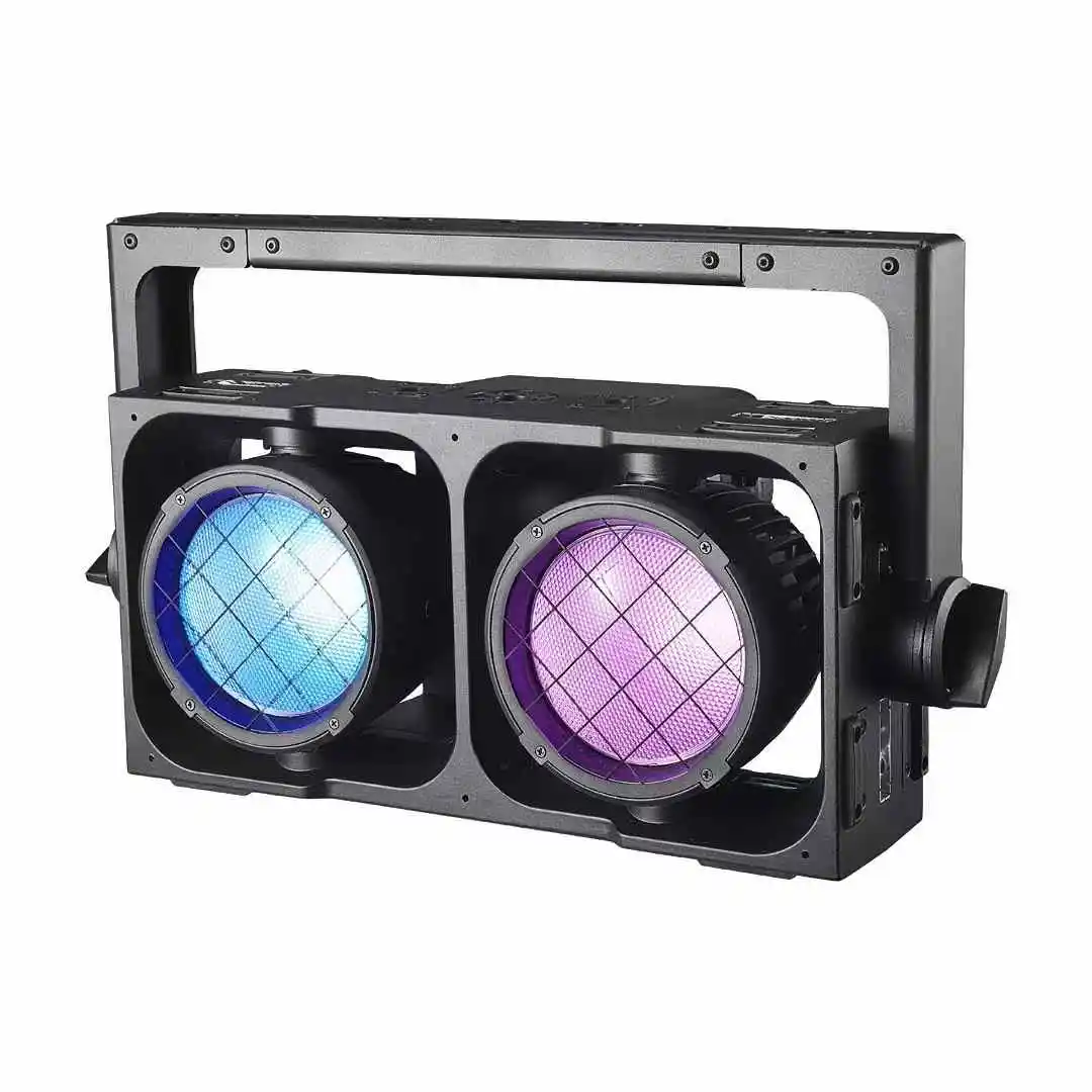 

High Brightness IP65 COB 2x300W LED Blinder Light RGBA WW Splicing LED Audience Light for Bar Party Wedding Stage Music Show