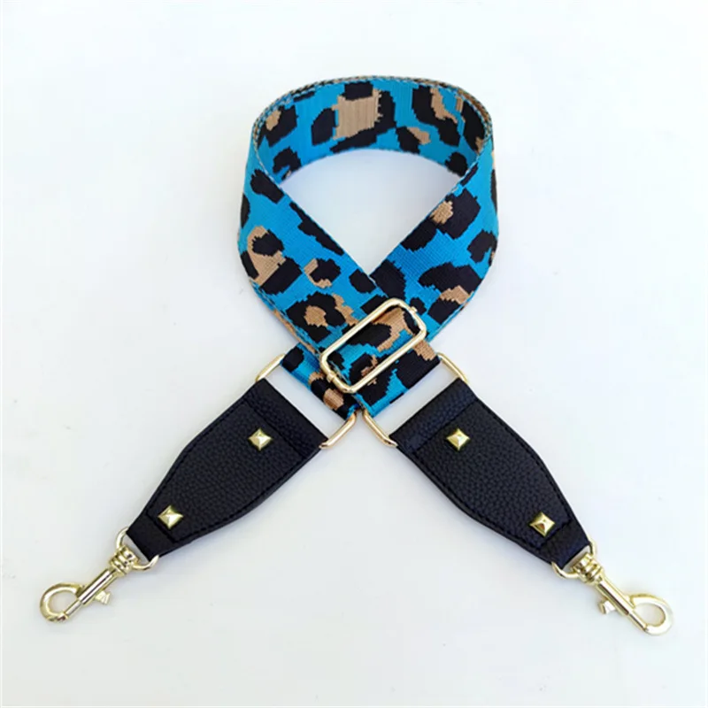 Adjustable Leopard Print Fabric Bag Straps Belt Women Crossbody Bag Replace Handle 5cm Adjustable Bag Accessories Belt