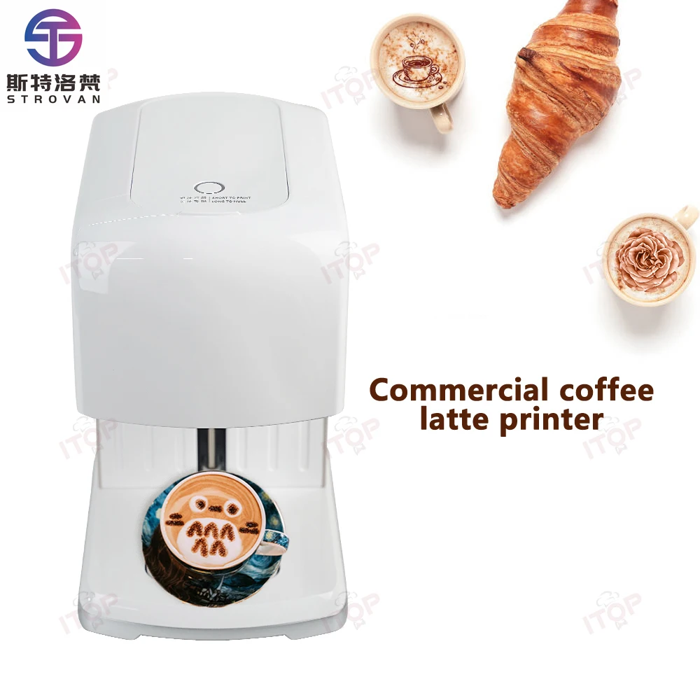 طابعة الحلوى التجارية الجديدة STLF JW لآلة طابعة القهوة الأوتوماتيكية الملونة لكعكة الطعام والشوكولاتة