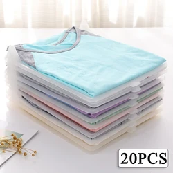 20PCS Shirt Storage Board Stackable T-shirt Organizer Folding Clothes Board Multifunctional Portable Clothes Storage with Handle