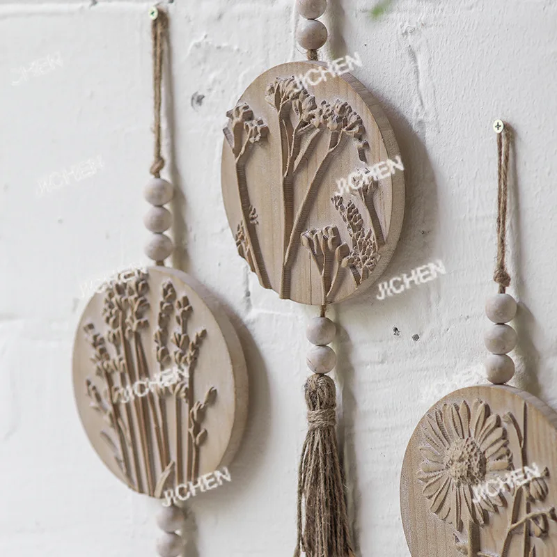 

Ваби песчаный ветер из цельного дерева ретро резной орнамент для проживания в семье фон украшение стены реквизит пасторальный стиль персонализированный креативный