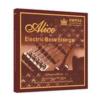 Alice AWR68 cuerdas de bajo eléctrico para bajo de 4/5 cuerdas profesional ligero medio núcleo Hexagonal bobinado de aleación de níquel