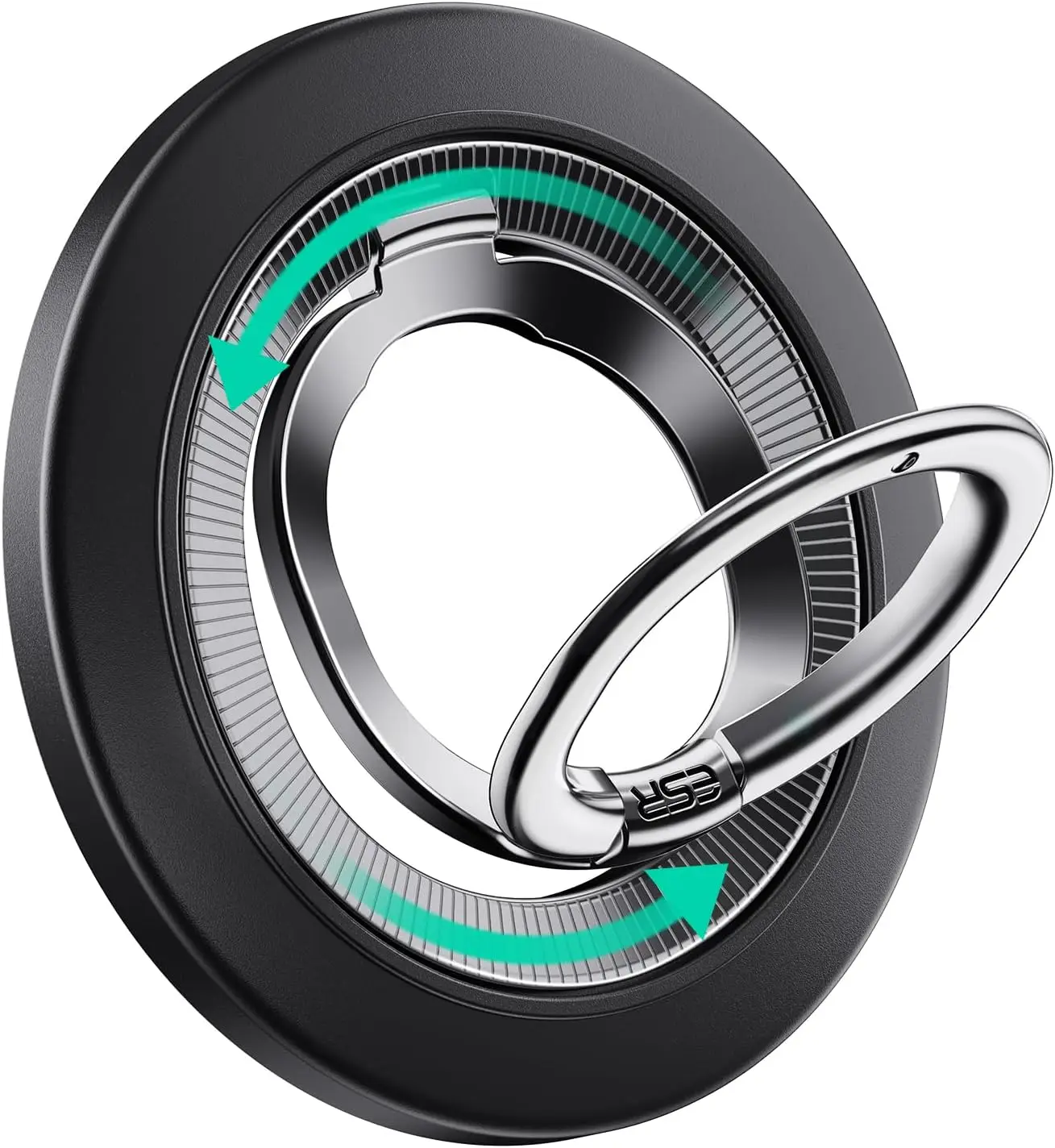 Dual-Side Magnetic Phone Grip, 360° Adjustable Ring Holder Stand for iPhone 17e/17-12, Samsung, All Phones, MagSafe Accessories (2 Metal Rings Included)