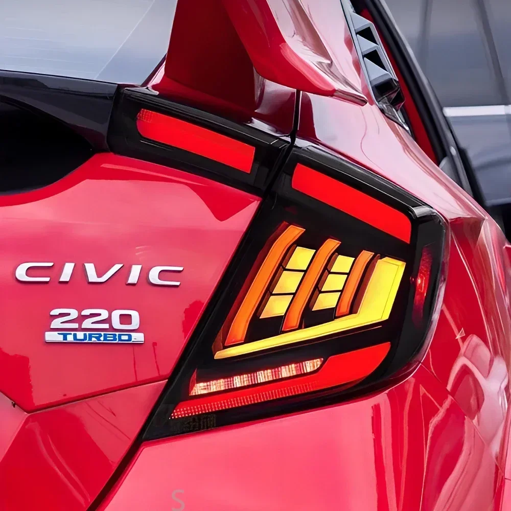 Für Honda Civic X 10th FC FK7 FK8 2016-2021 Auto Hinten Zurück Lampen Montage Upgrade LED Dynamische drehen Auto Rücklicht Zubehör