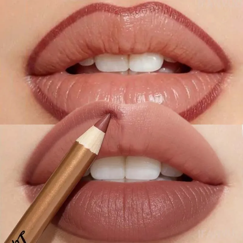 12 Farben Matte Lip Liner Lippenstiftstifte, wasserfest, langlebig, wischfest, nicht verblassend, glatt, leicht zu färben, Lippen-Make-up