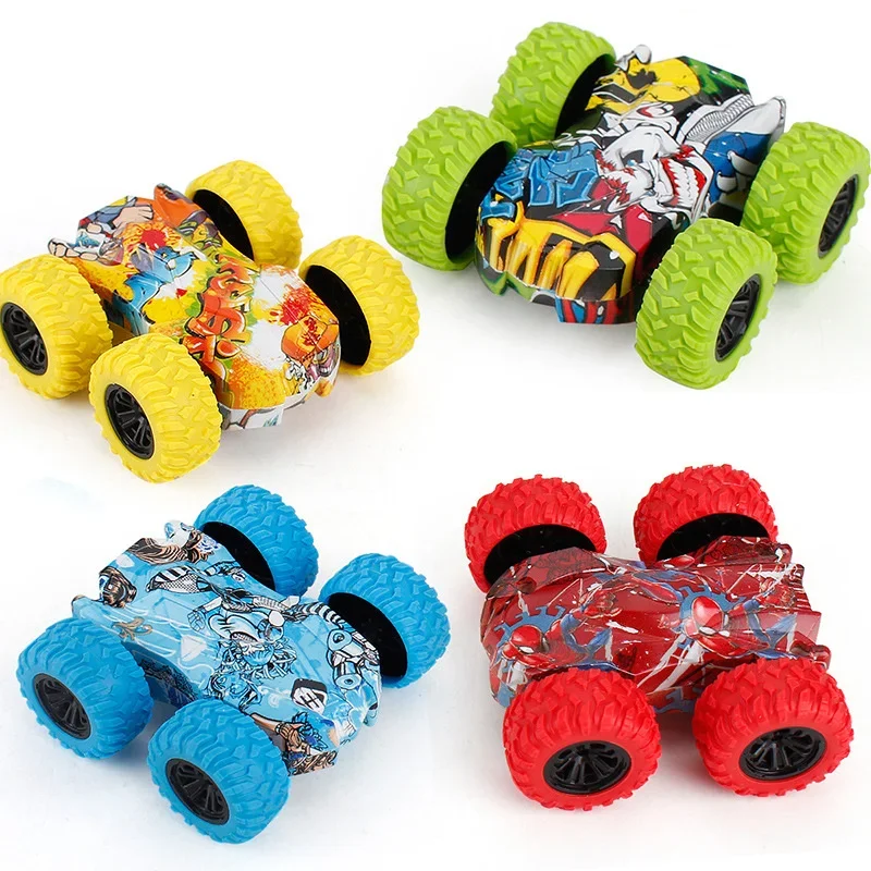 fun car Children's double-sided toy car inertial safety anti-collision anti-fall Kid's anti-fall model sliding off-road vehicle