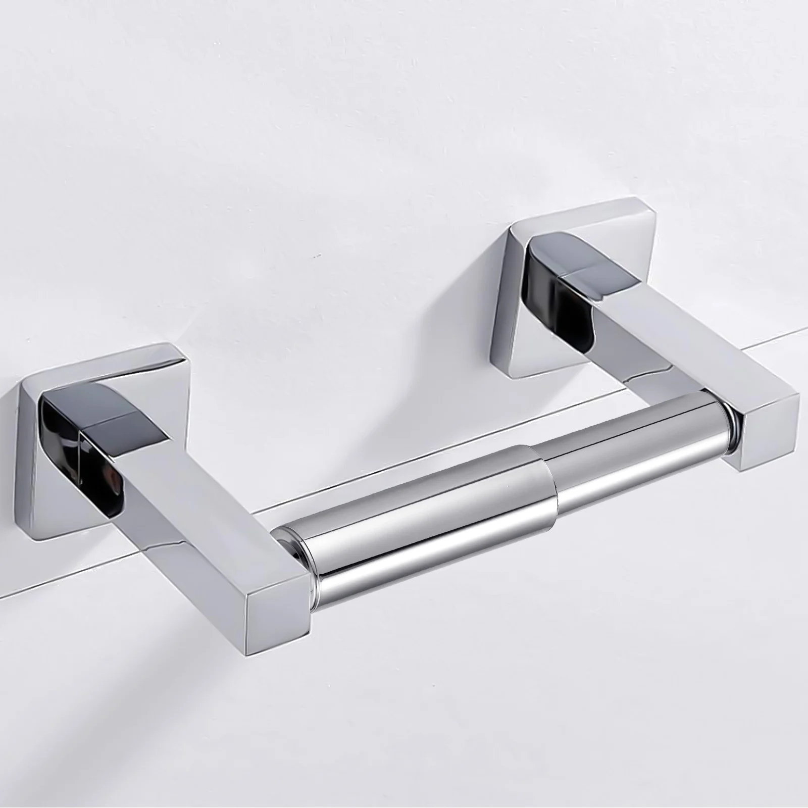 

2pcs Toilet Paper Holder Spring Core Tissue Roll Rod 110-165cm Stretchable Durable Silver Winder Bracket for Home Bathroom