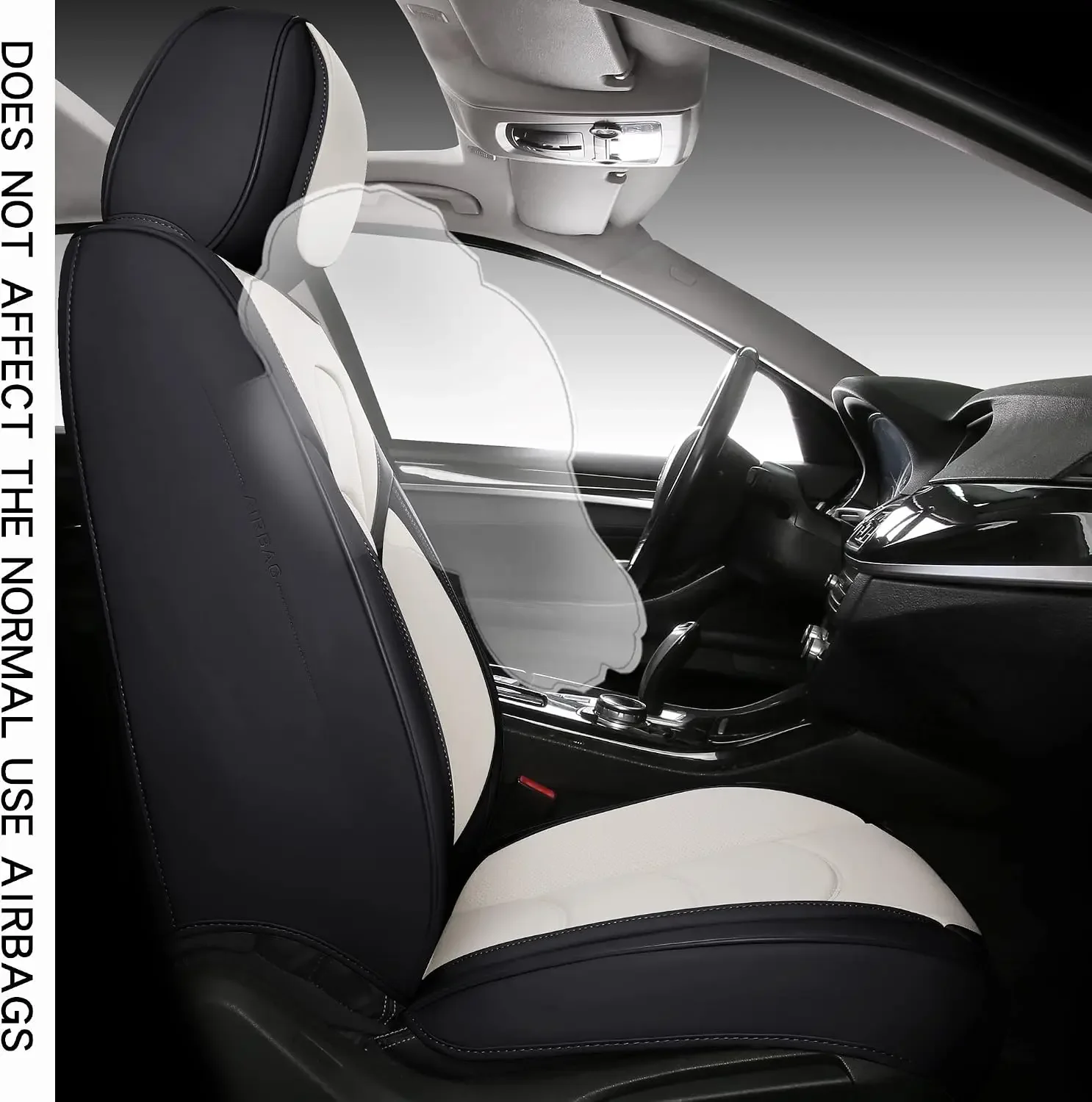 Full Coverage Car Seat Covers Universal Fit for Cars SUVs Pick-up Trucks with Waterproof Leatherette in Automotive Vehicle