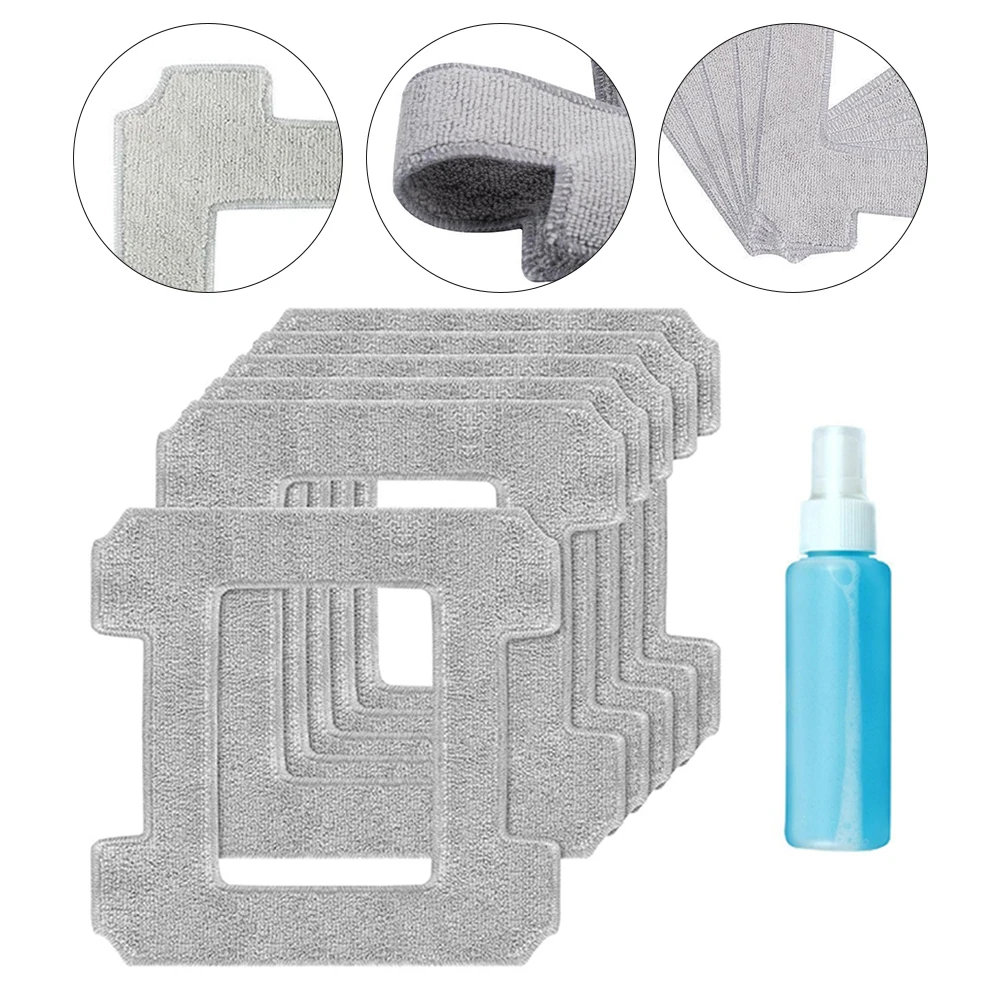 6 Microfibre Cleaning Pads Compatible with For Ecovacs Winbot W1 W1 Pro W2 for Quick and Effective Window Cleaning