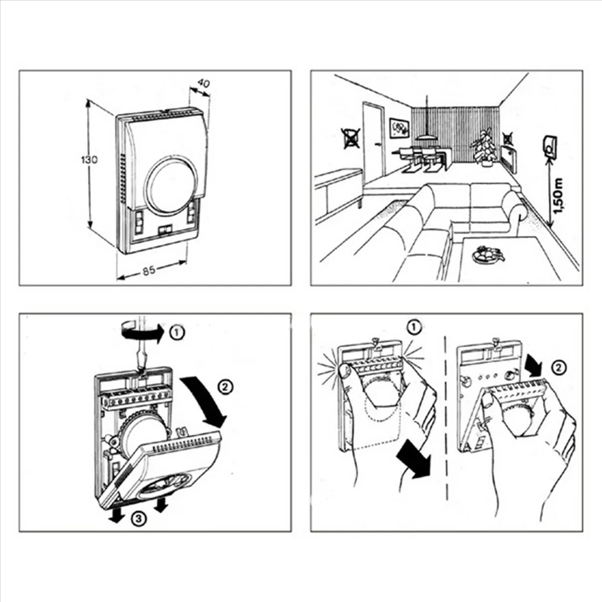 

Механический комнатный термостат ABCD 4X MT01 220VAC для кондиционеров и фанкойлов, регулятор температуры, для систем отопления