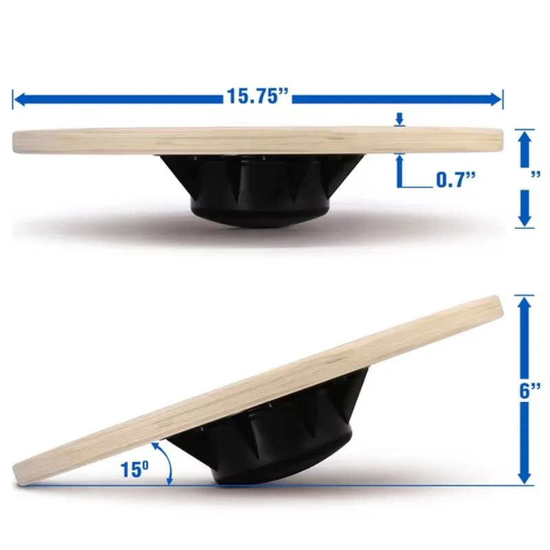 

Hot Sale Wooden Wobble Balance Board 40cm Non-Slip Round Physio Training Self Fitness Trainer for Gym Sports Performance 2026
