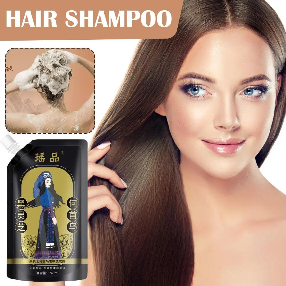 1/2/3pcs Plant Extract Anti-Hair Loss Hair Shampoo Polygonum Multiflorum Anti White hair Regrowth Natural Herbal Hair care