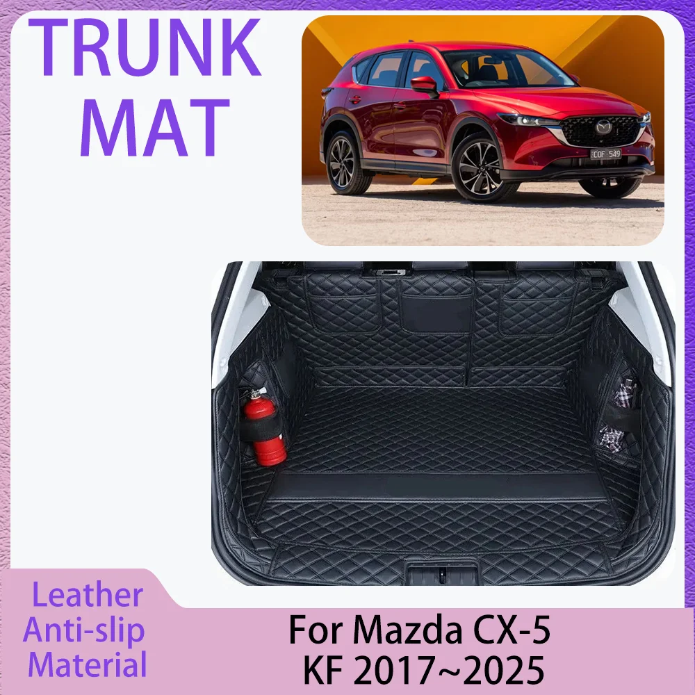 

Для Mazda CX-5 KF 2017 ~ 2025 2018 2019 2020 2021 2022 2023 2024 коврики для багажника автомобиля, лоток для предотвращения царапин, чехлы для багажников, аксессуары для защиты салона