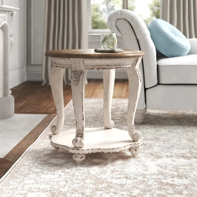 Solid wood living room furniture side cabinet, villa hotel can be customized