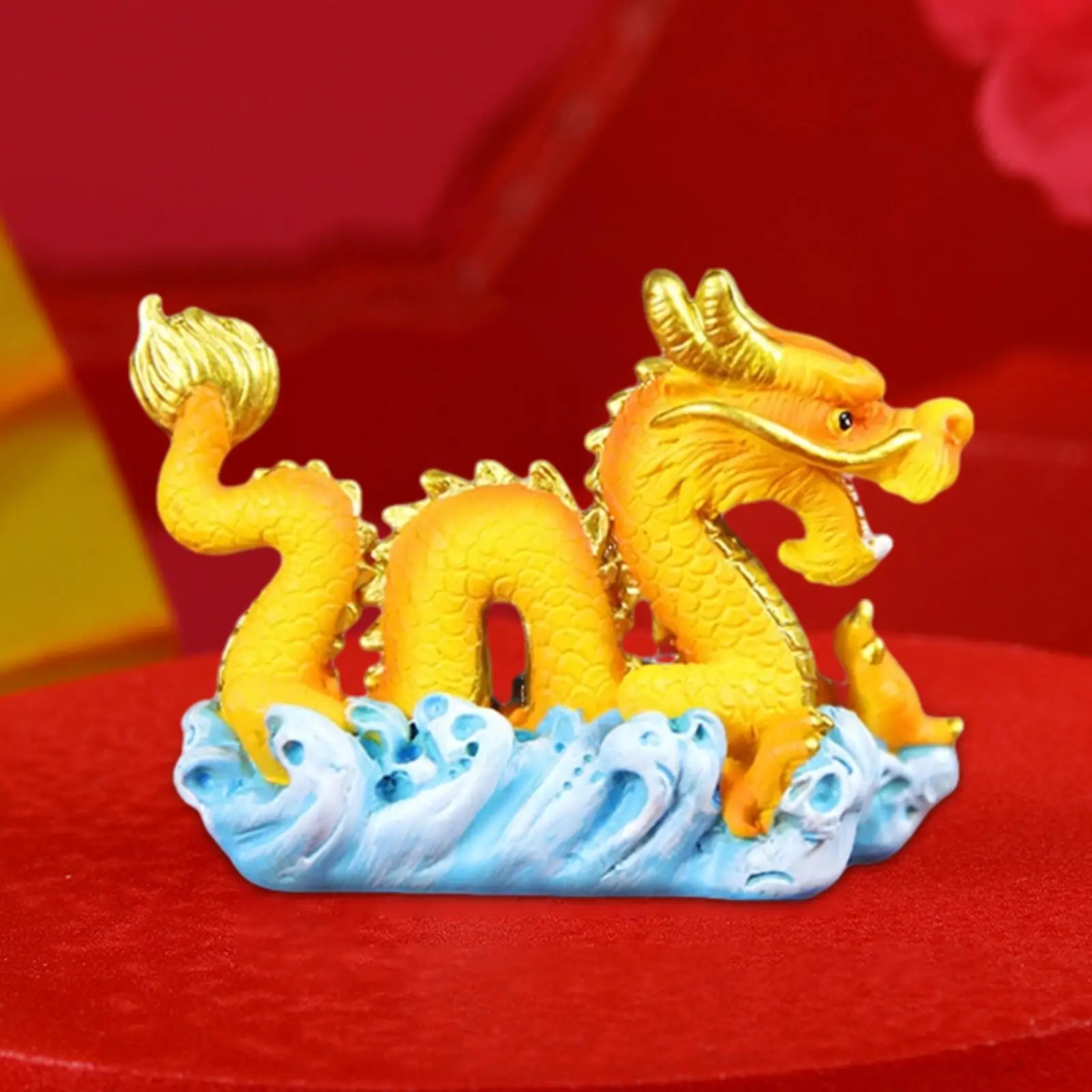 Miniature Figurines Chinese New Year Decoration Figure Collection Gift Dragon Statue Dragon Ornament for Home Housewarming