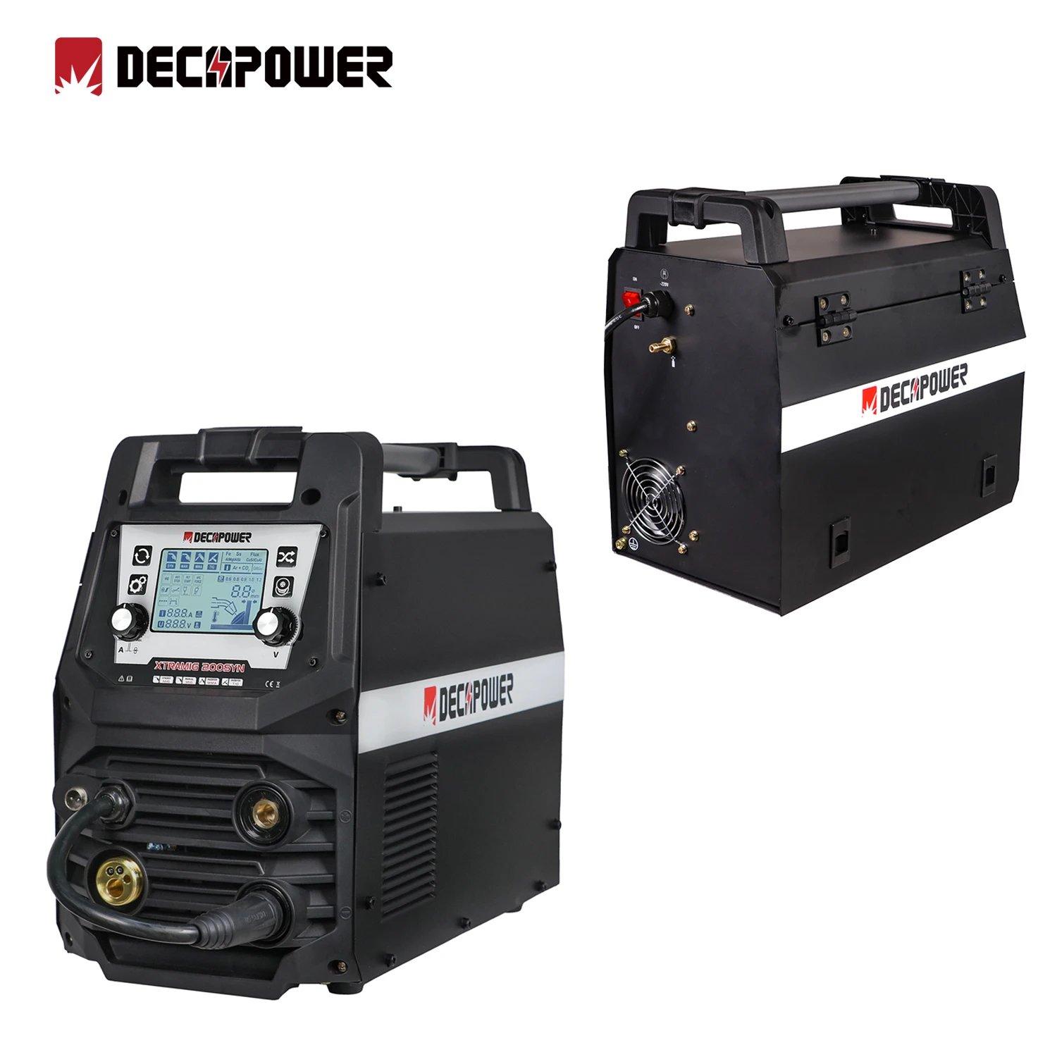 Decapower XTRAMIG 200A Semi-automatic Synergy MAG MMA FLUX TIG MIG Gas No Gas Welder 4 IN 1 Multifunction Welding Machine