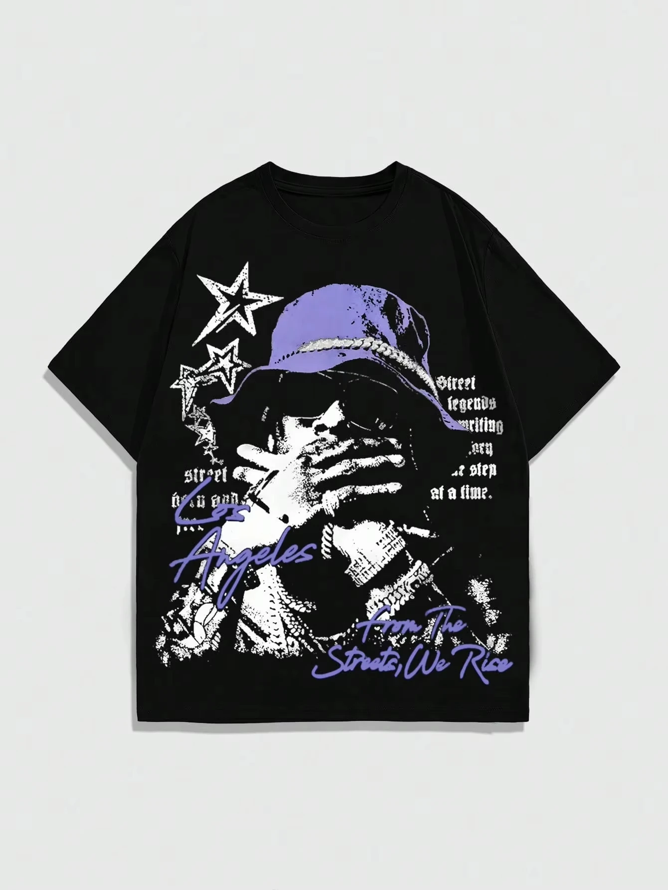 2026 Y2K Hip‑Hop Streetwear Graphic T‑Shirt Kids Adults   Street Figure Print Tee Aesthetic Oversized Short   Neck Casual Tops