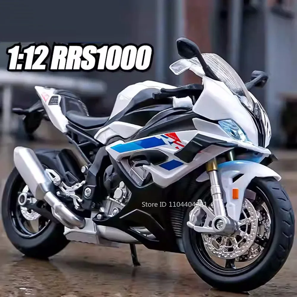 

1:12 RRS1000 R1250GS модель мотоцикла из сплава, игрушки, литой под давлением автомобиль, переднее колесо, рулевое управление, подвеска заднего колеса, игрушка для мальчика, праздничный подарок