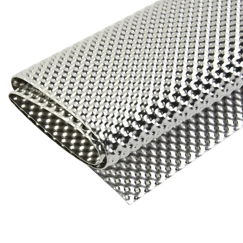 Bouclier thermique en aluminium gaufré, protection thermique pour poêle de sol, réservoir de carburant, collecteur Turbo argenté, 300x500mm, échappement électrique