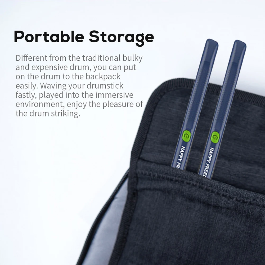 Set Drum Udara Virtual Pedal Stik Drum Drum Udara Virtual Elektronik Portabel Hadiah Profesional untuk Dewasa dan Anak-anak