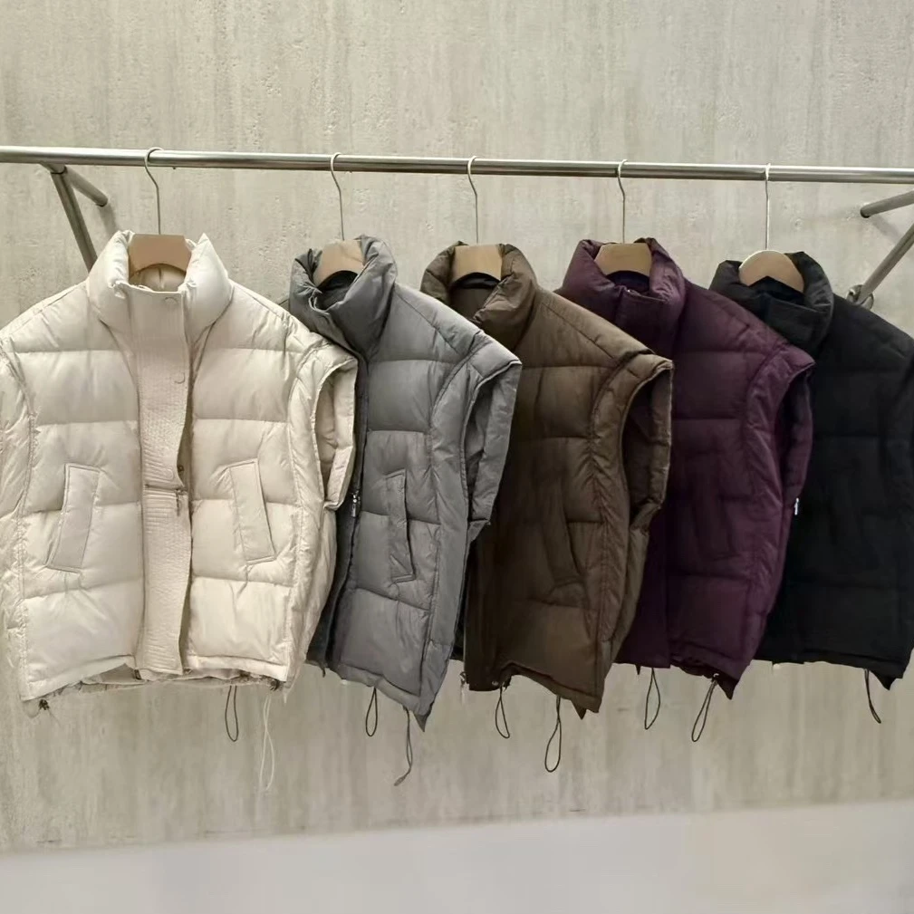 

2025 Autumn and Winter Fashion New Women's Down Vest Commuting Loose Windproof White Duck Down Vest