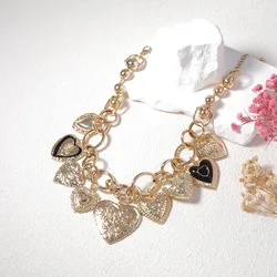 ZAA Woman Trend Jewelry Charms Heart Pendant Necklaces Luxury Design High Quality Costume Chain Neck Accessories Girls Gifts