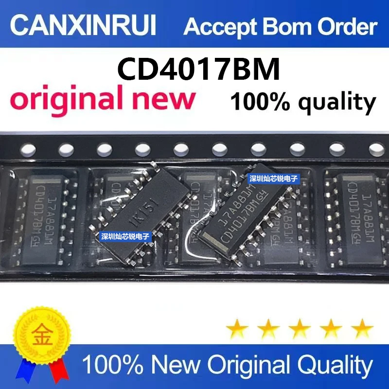(5-100pieces)Brand new original CD4017BM CD4017 SMD SOP16 logic chip decimal counter