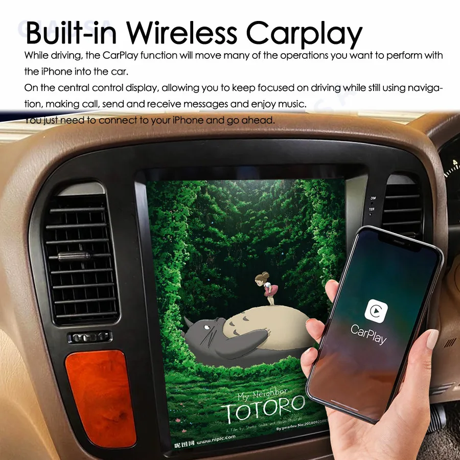 For Toyota Land Cruiser 100 LC100 Android Car Radio LC100 1998 - 2002 Stereo Multimedia Player GPS Navigation CarPlay PX6 8+256G