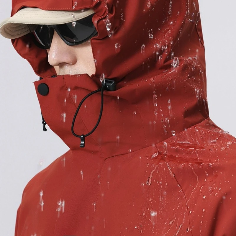 

Unisex Jacket: All-Weather Shield for Mountain Adventures Weatherproof Hiking Jacket Windproof and Warm Hooded Sweatshirt