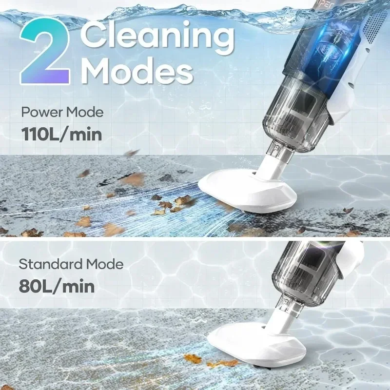 Handheld Pool Vacuums Cordless Rechargeable Swimming Pool Cleaner Two Cleaning Modes Strong Suction