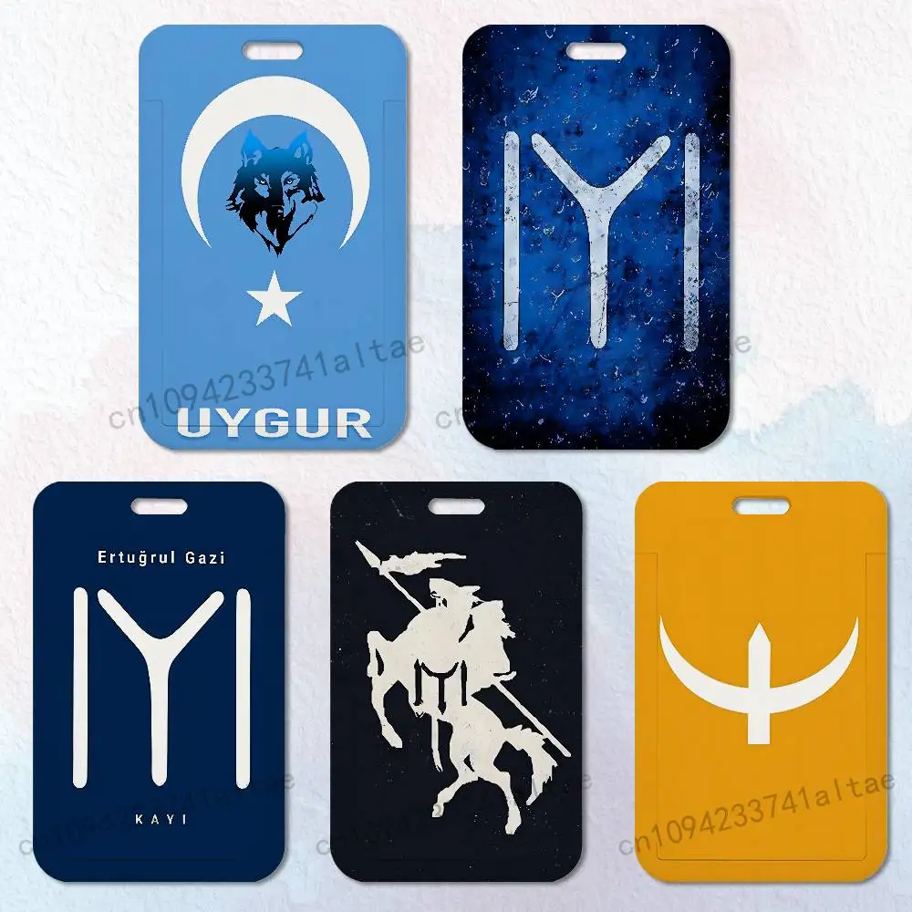 Resurrection Ertugrul Kayi Flag Card Holder Lanyard Camera Neck Strap Credit Card Case ID Badge Credentials Protection