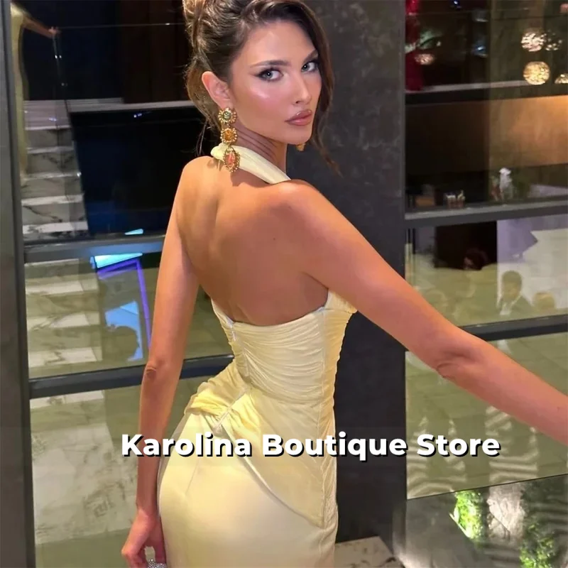 فساتين سهرة فاخرة حورية البحر 2025 امرأة مخصصة باللون الأصفر فيستدوس دي فيستا فستان حفلة موسيقية نسائي 2025 خارج الكتف مثير #6