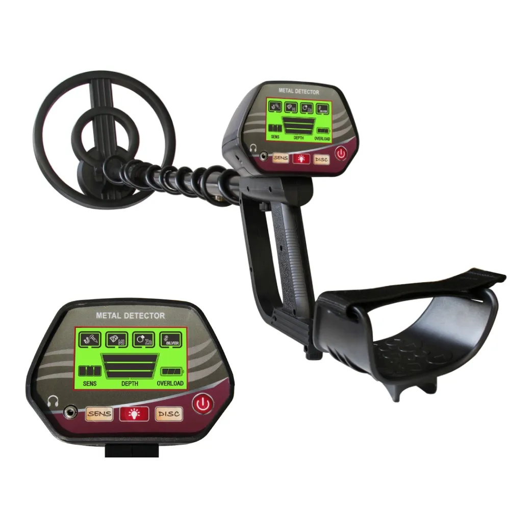 MD-4072 Underground Underwater Gold Metal Detector LCD Backlight Display Low Frequency Pinpoint Disc All Metal Hunting Seeker