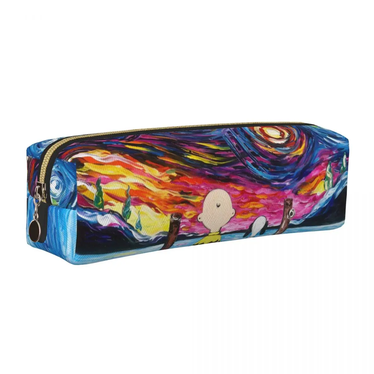 

Snoopy Peanuts Van Gogh Pencil Case Cartoon Pencil Pouch Pen Holder for Girls Boys Large Bags Students School Gifts Stationery