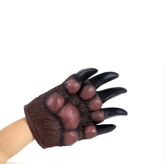 Marionetas de mano de dinosaurio para niños, marionetas de acción de animales, juguete interactivo, guantes suaves, modelo de regalo, accesorios para fiestas