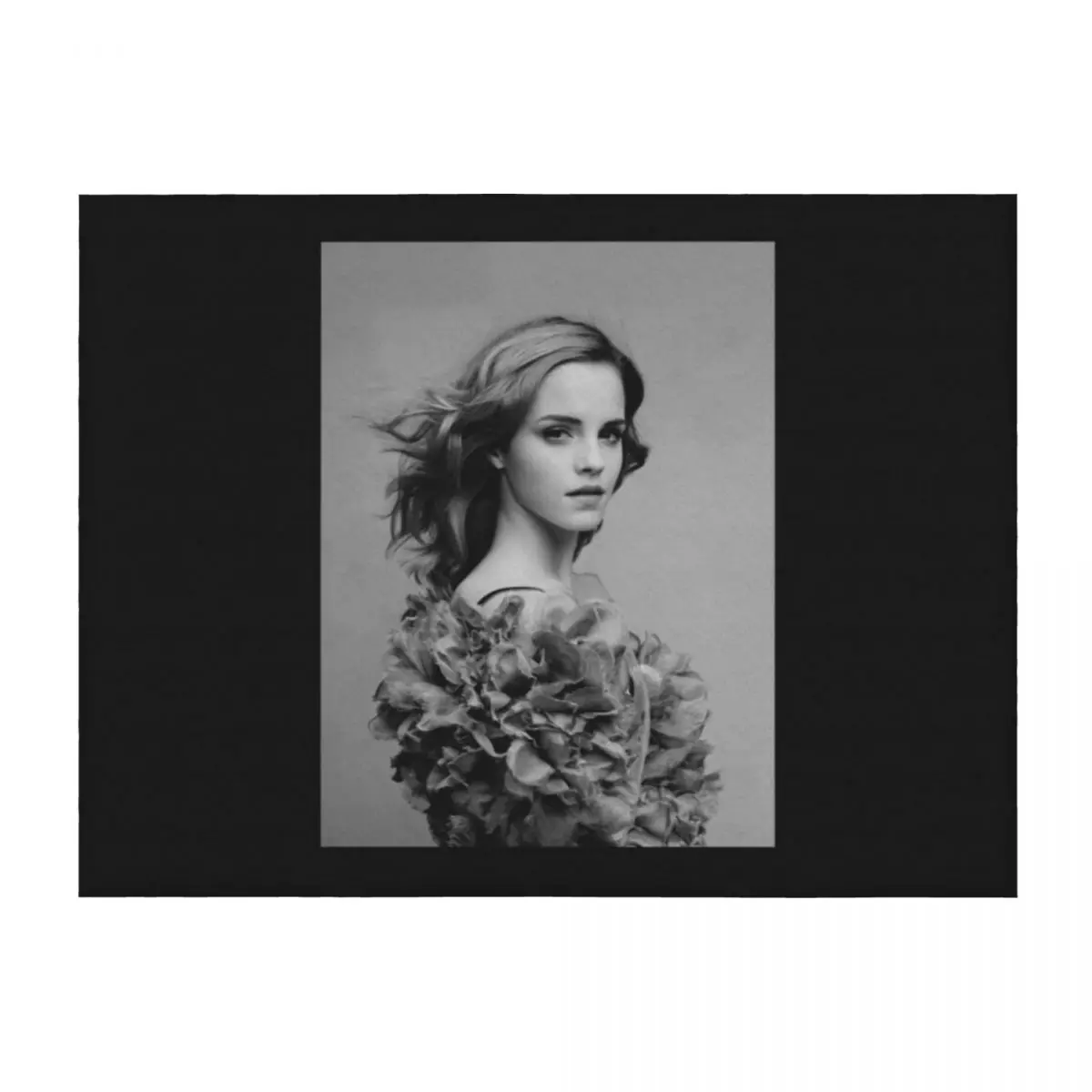 إيما واتسون تي شيرت كلاسيكي رمي بطانية زينة عيد الميلاد أشعث للأطفال بطانيات رمي كبيرة جدًا