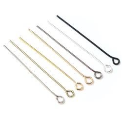 200pcs/bag 16 20 25 30 35 40 45 50mm Eye Head Pins Classic 7 colors Plated For Jewelry Findings Making DIY Supplies