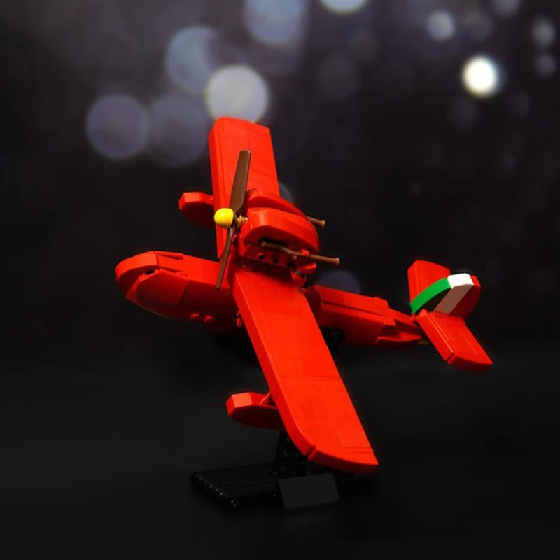

405 шт. MOC Porco Rosso Savoia S21, строительные блоки, рождественский подарок, праздничный набор задач, творческая архитектура