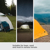 6+1Pcs Camping Tent Stakes Canopy Tent Pegs 28cm Stainless Steel Garden Ground Nail Beach Awnings Hammock Trampoline Accessories 6