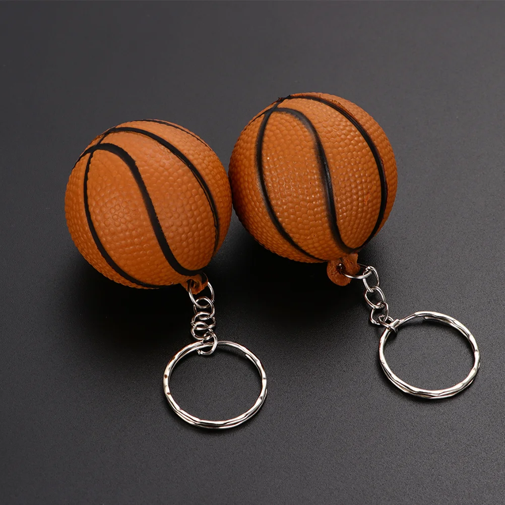 

24 Pcs Basketball Keychain Hanging Decoration Bag Pendant Ring Holder Birthday Gift Sports Charm Keychains Keyrings Locket