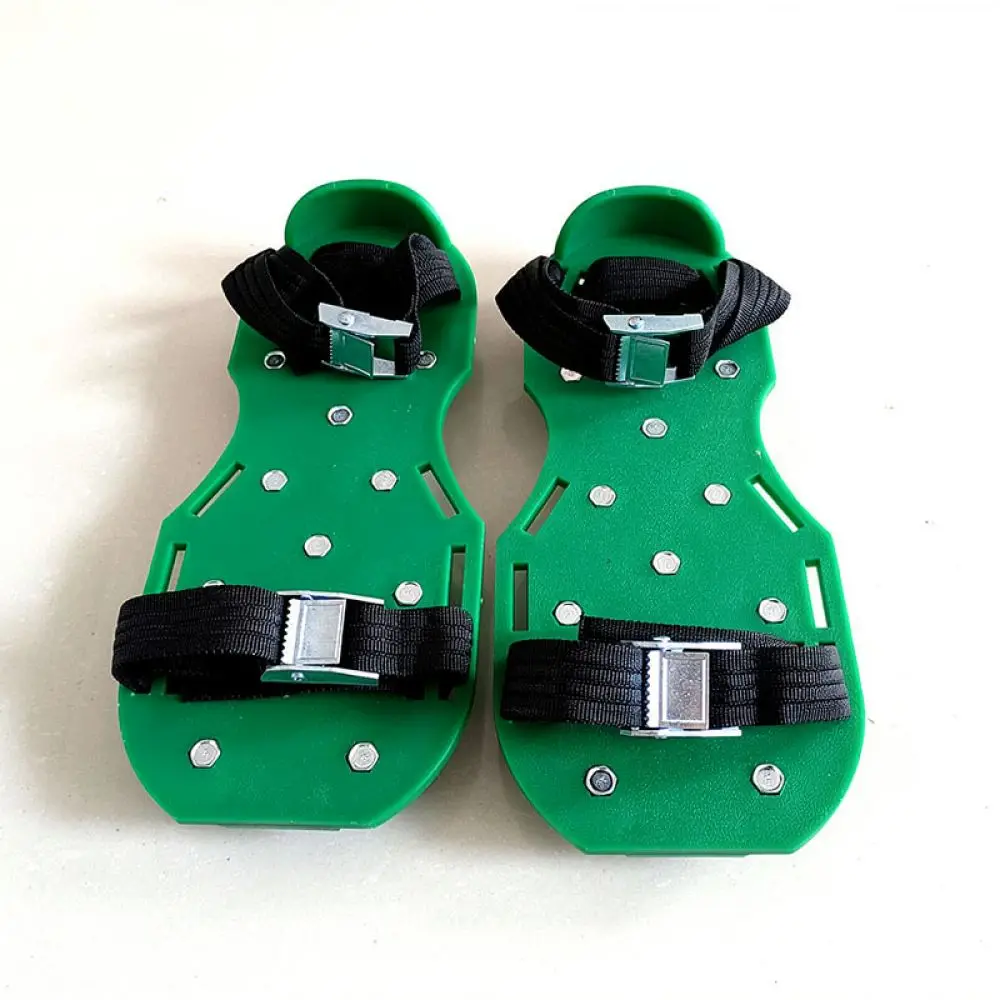 Garden Lawn Aerator Shoes Spiked Sandals For Grass Soil Cultivation Ventilation Heavy Duty Epoxy Floor Self Leveling Paint