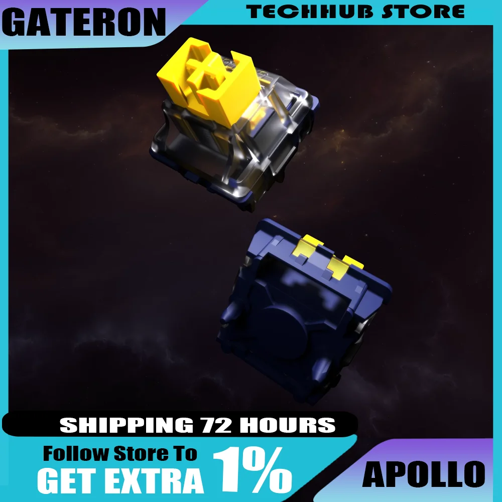 

Gateron Mchose Apollo Magnetic Axis Wall Structure Special Spring Custom Transparent HIFI Majiang Mechanical Keyboard Switch