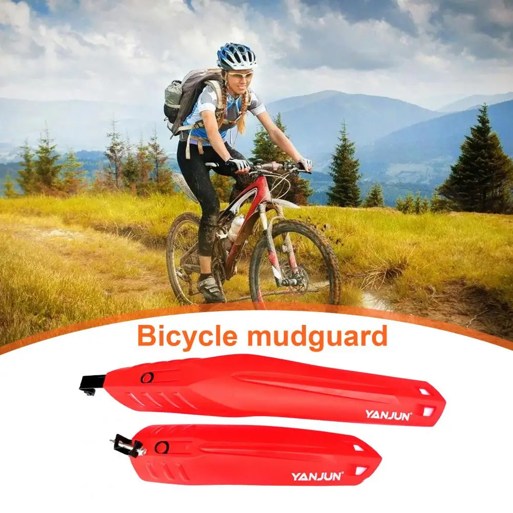 Bicycle Mud Remover Dry Clean Bike Fender Durable Printed Mountain Bike Fenders for Front Rear Thickened Widened Mud Guards