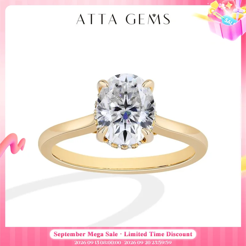Oval Cut Moissanite Ring in Sterling Silver