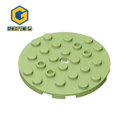 Gobricks 10PCS MOC Brick Plate Round 6 x 6 with Hole compatible with lego 11213 children's Assembles Blocks Educational Toys