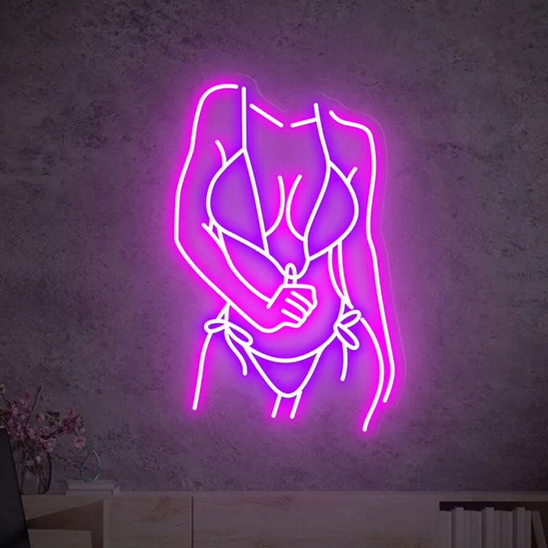 

Woman Sexy Body Led Neon Sign Custom Bedroom Wall Decoration Bar KTV Neon Lights Sexy Girl Bottom Night Light Lamp