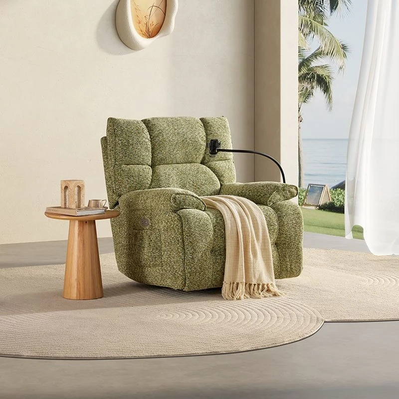 

Fabric sofa, living room small apartment function electric single massage chair